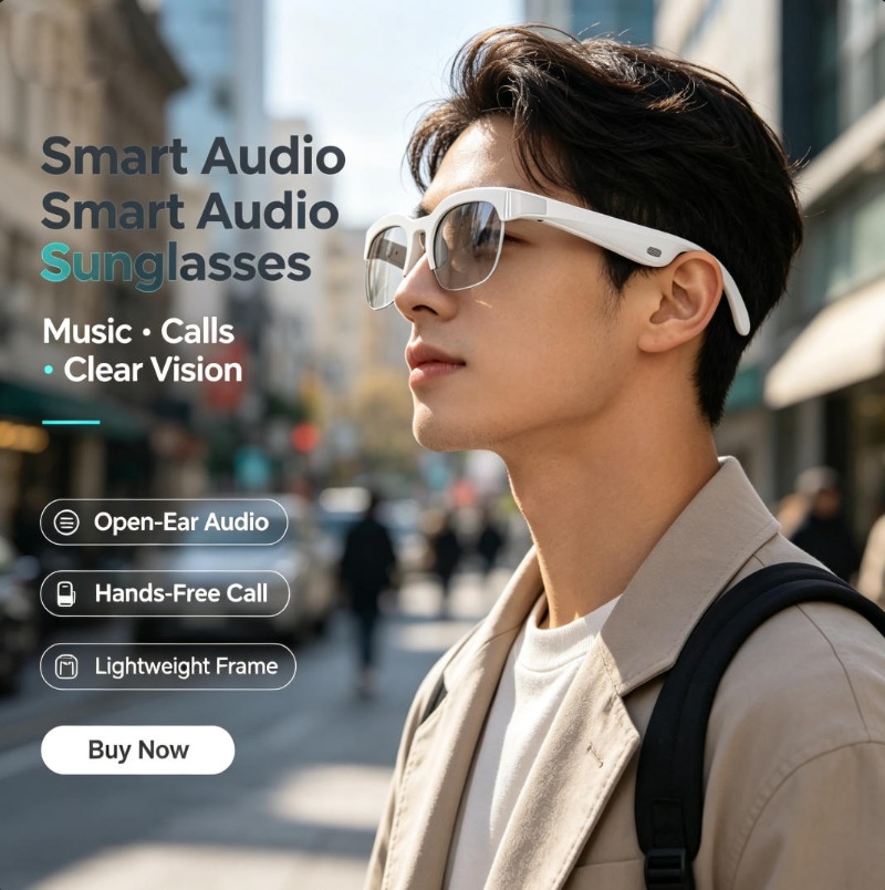 Open‑Ear Smart Audio Sunglasse - Audio Music Voice review and price