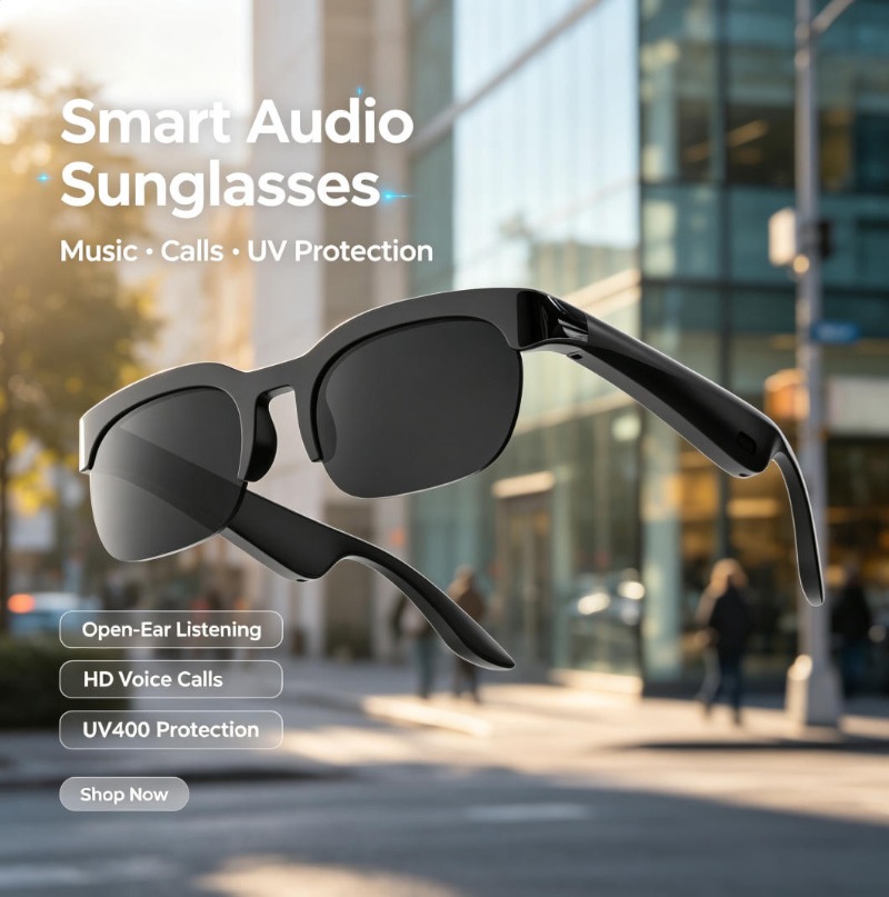 Open‑Ear Smart Audio Sunglasse - Audio Music Voice review and price