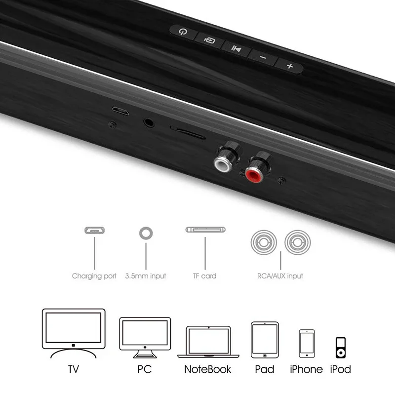 40W Wireless Bluetooth Soundba - Audio Music Visualizer review and price