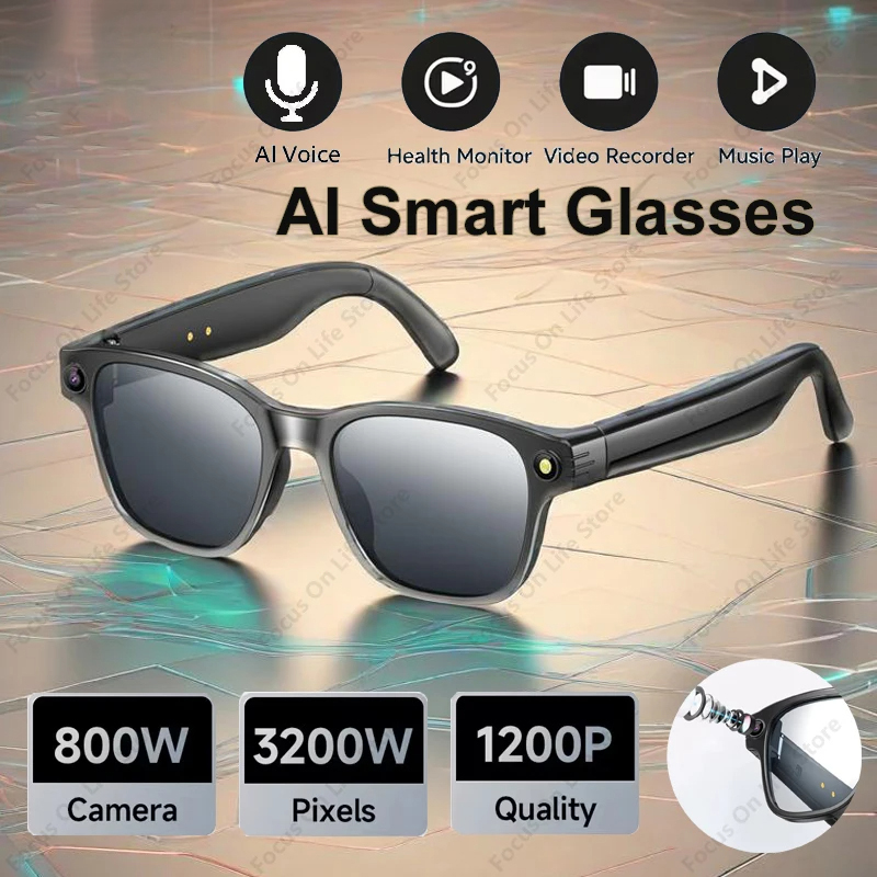 AI Smart Glasses 8 Million Cam - Audio Music Voice review and price