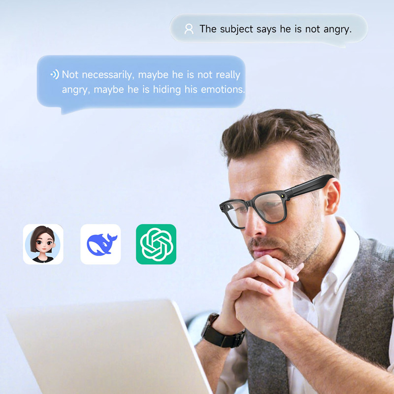 AI Smart Glasses 8 Million Cam - Audio Music Voice review and price