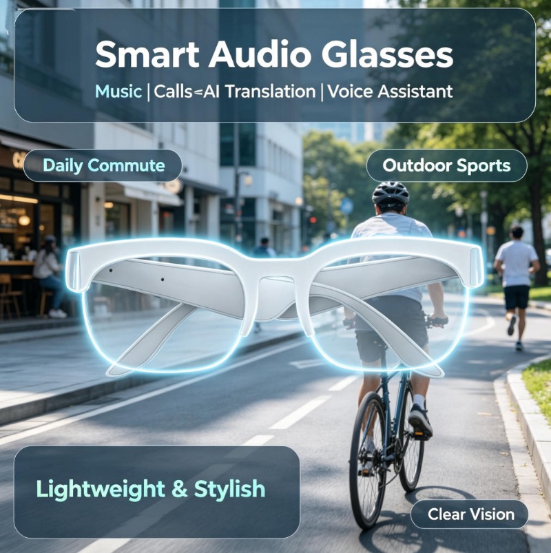 Bluetooth Smart Sports Glasses - Audio Music Voice review and price