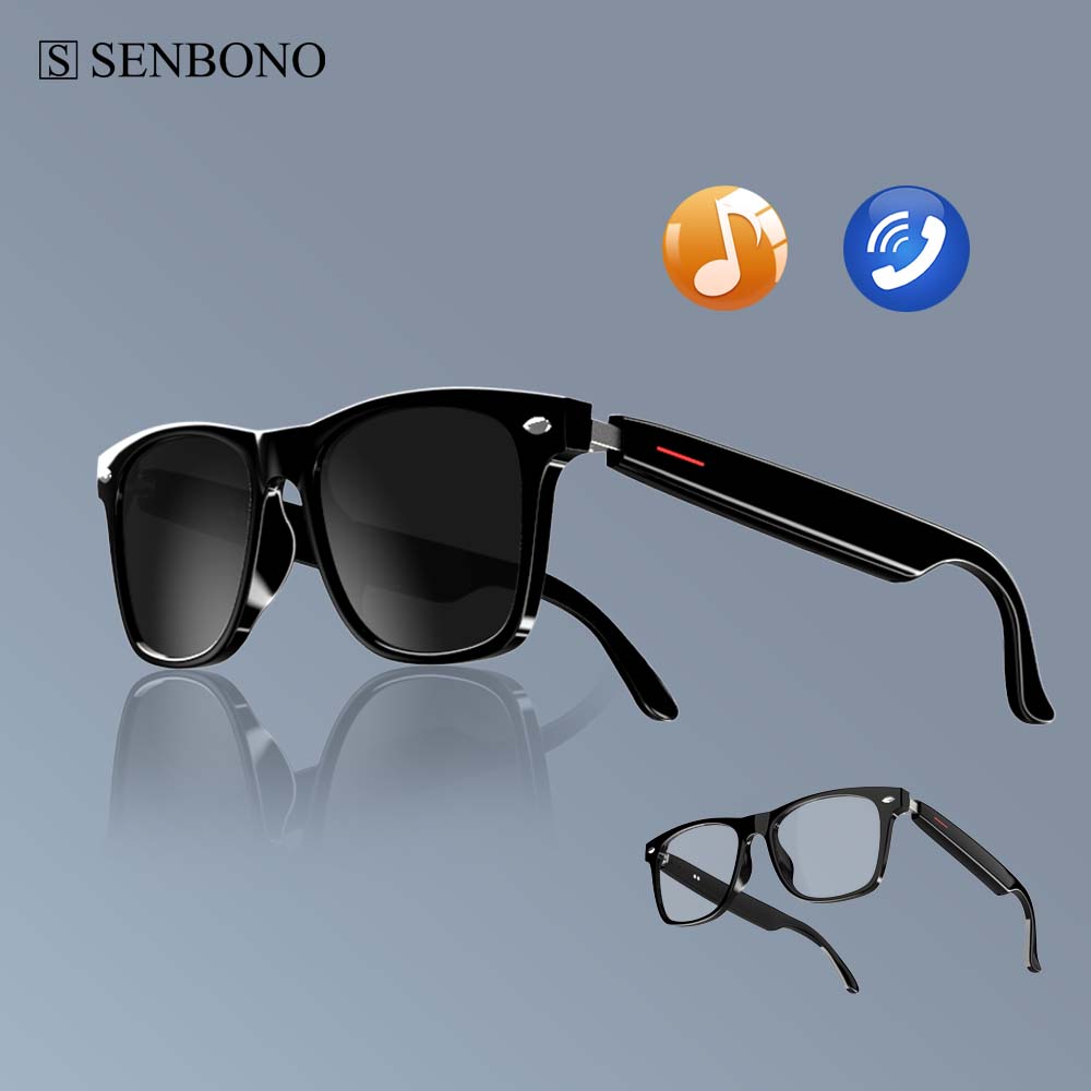 SENBONO E13 Smart Glasses:Blue - Audio Music Voice review and price